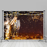 Lofaris UK Glitter Lighting Champagne Happy New Year Backdrop